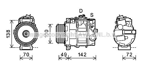 AVA QUALITY COOLING Компрессор, кондиционер MSK602